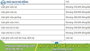 Giá giặt ghế sofa